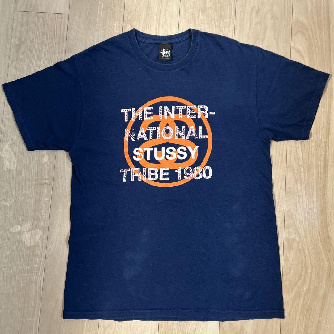 S*J様 STUSSY メッシュTシャツ ネイビー ブルー 80 STUSSY ステューシー カットソー 長袖 メンズ Cotton Mesh