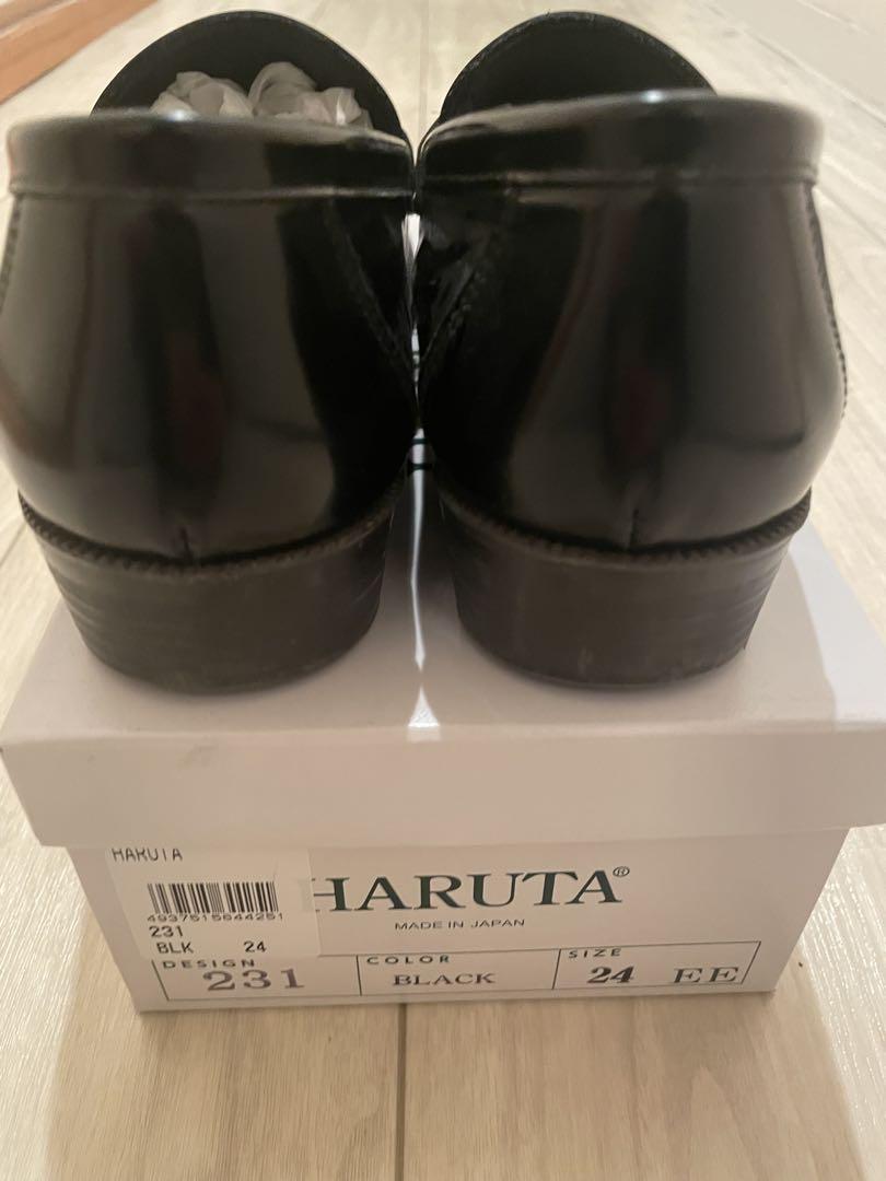 HARUTA ブラック ローファー 24 EE