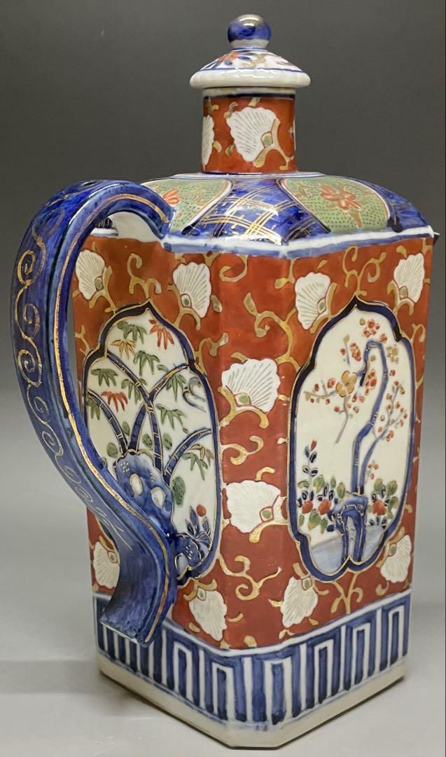 古伊万里　大明成化年製　色絵金彩松竹梅図　水注 　z943