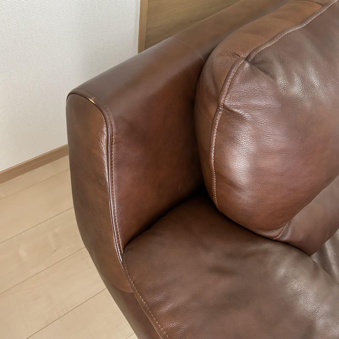 ソファ　ブラウン　レザー　2.5シーター