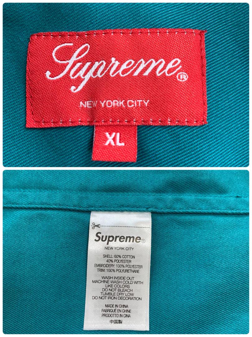 新品 Supreme シュプリーム クロコダイルパッチ半袖ワークシャツ
