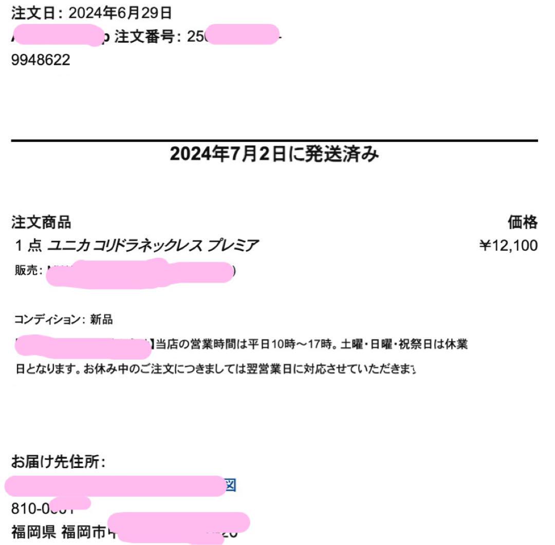 ユニカ コリドラネックレス プレミア　丸山修寛　電磁波対策【匿名配送】