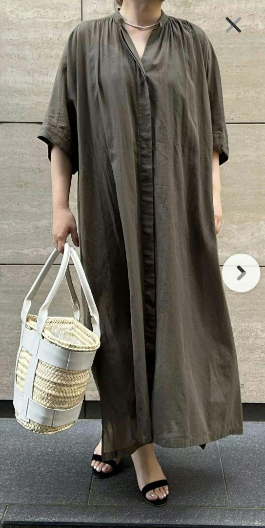 未使用 ウィムガゼット シャツワンピース 半袖 羽織り シアー 綿