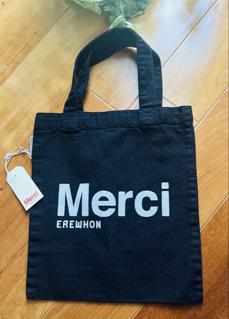 Merci♥Merci X Erewhon キャンバストートバッグ★Mサイズ Merciトートバッグ・Merci×EREWHON