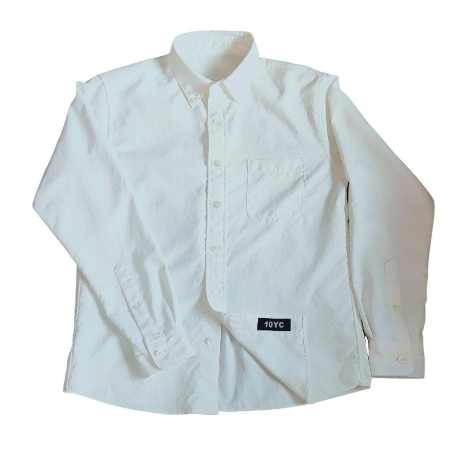 10YC ボタンダウンシャツ 白シャツ ワイシャツ BDシャツ テンワイシー S