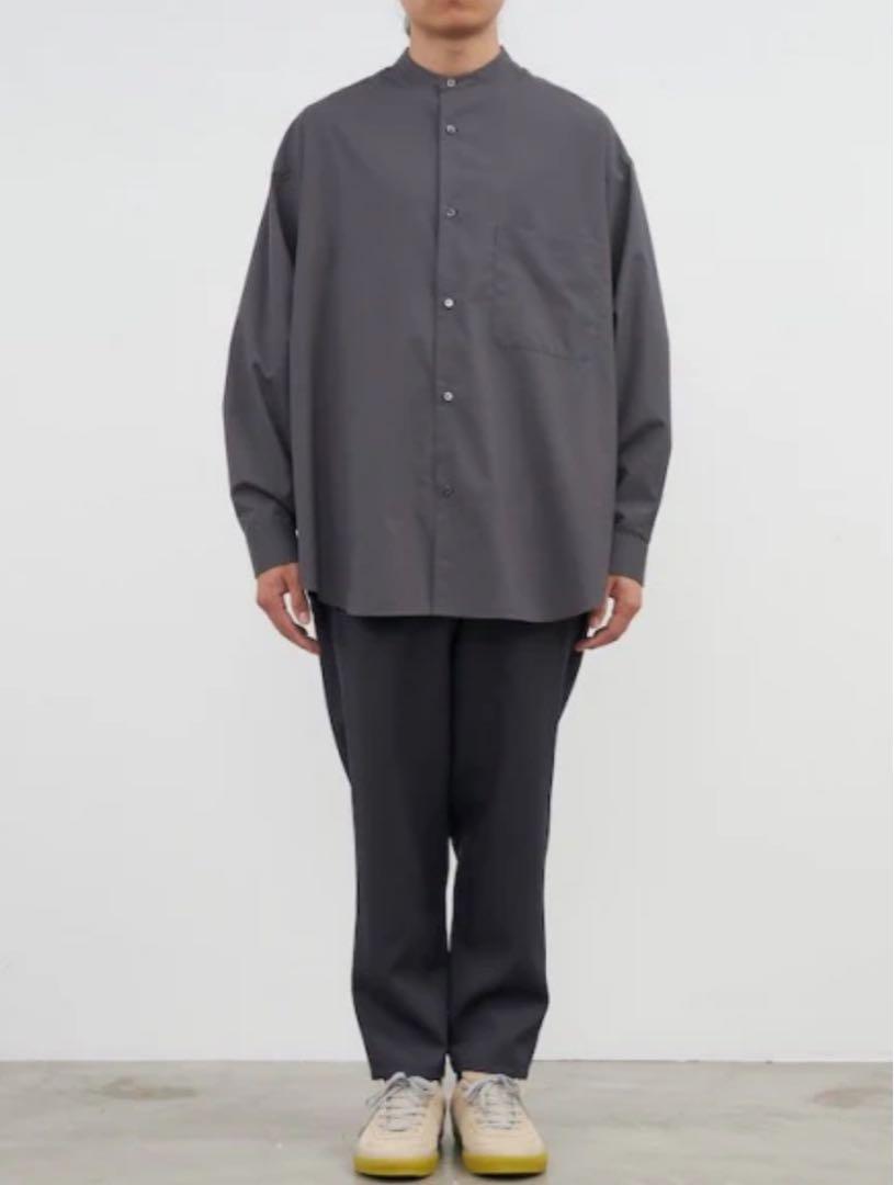 ダントン (DANTON) WOMEN'S PLAIN OXFORD BAND COLLAR SHIRT L/S