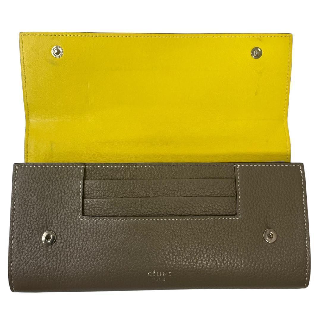 【美品】 CELINE セリーヌ 長財布 マルチファンクション グレージュ