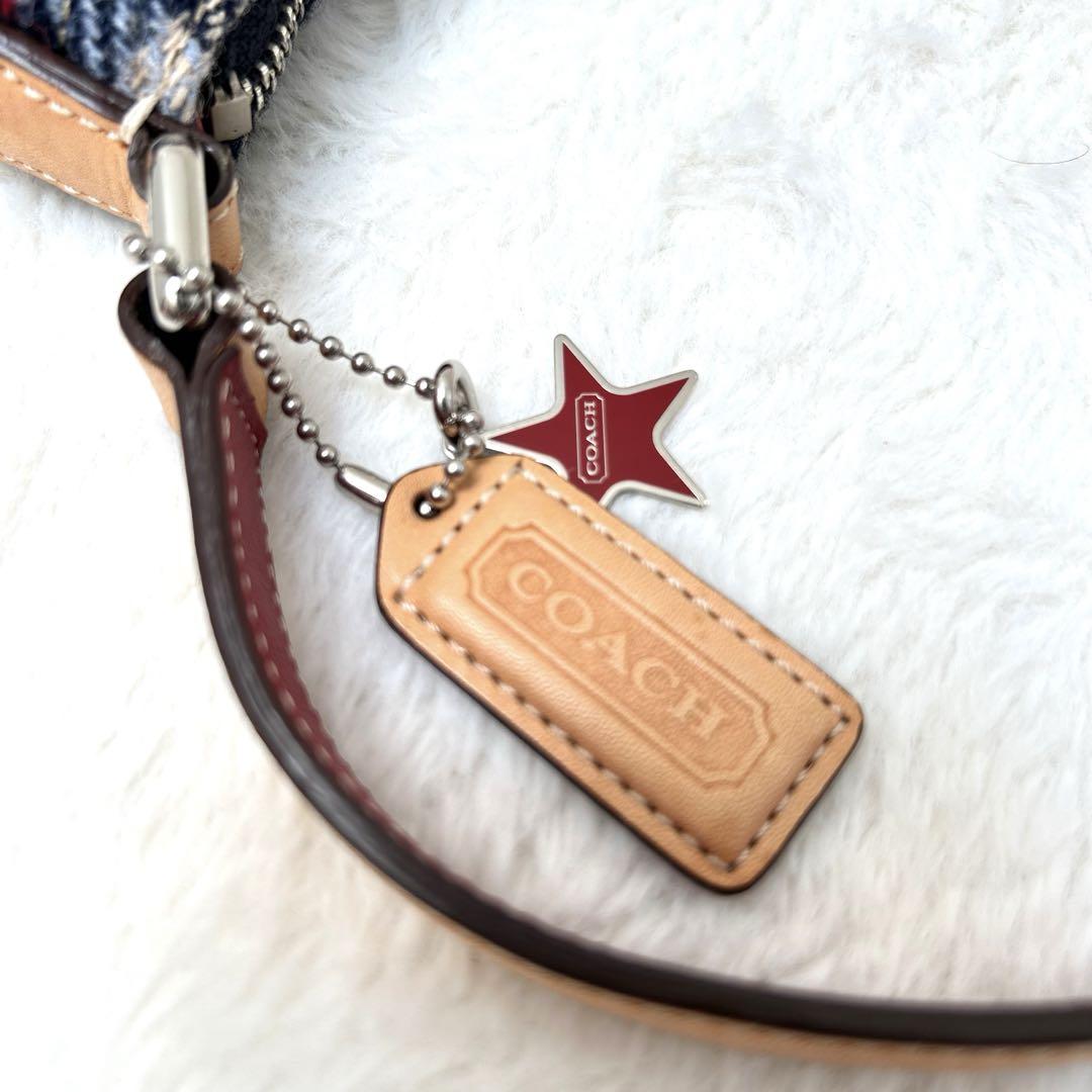美品✨️コーチ アクセサリーポーチ ウール チェック ソーホー