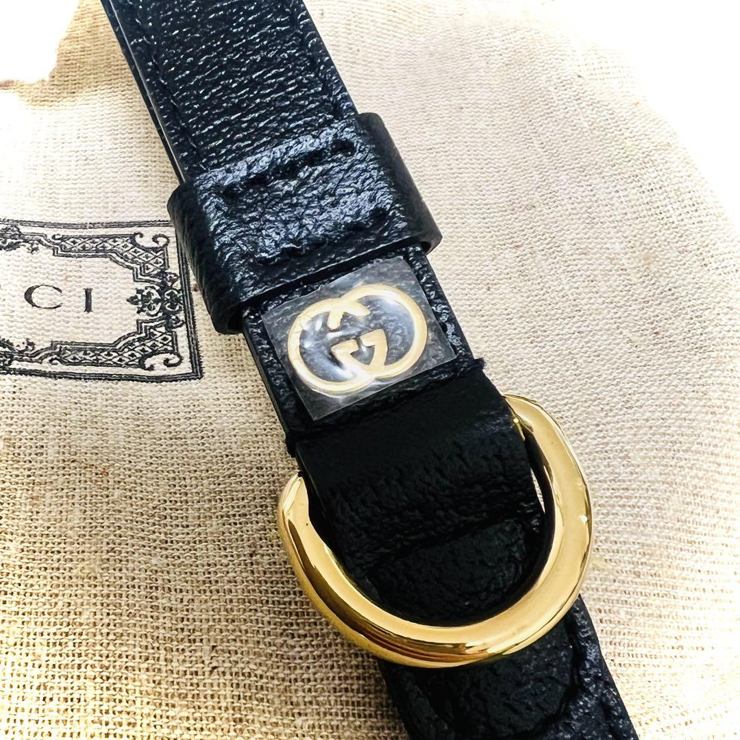 新品 未使用 訳ありGUCCI ペット用 インターロッキングG レザー リード