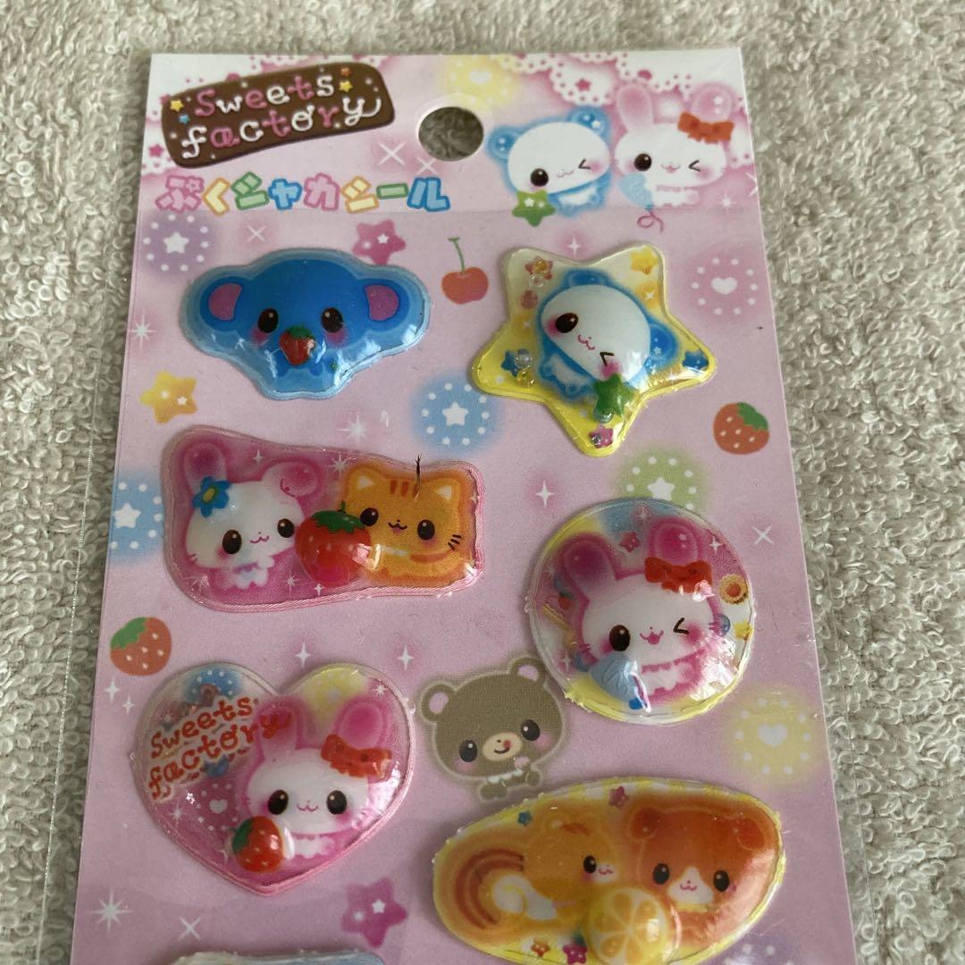 ぷくシャカシールスイーツファクトリーねこうさぎ平成レトロクーリア