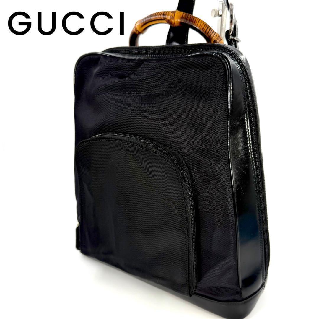 GUCCI グッチバンブー ワンショルダーバッグ ブラック