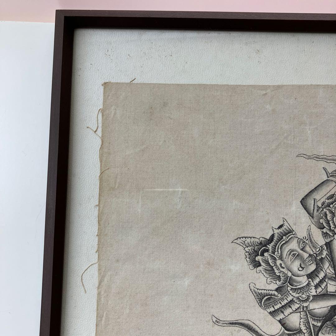 インドネシア バリ島 絵画 布製　バリ舞踊
