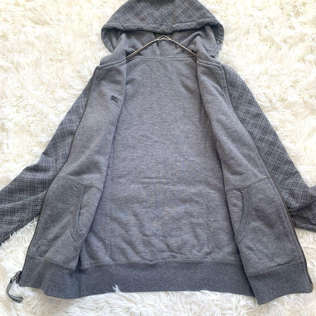 BURBERRY バーバリー　リバーシブルジップアップパーカー　グレー　Ｍサイズ