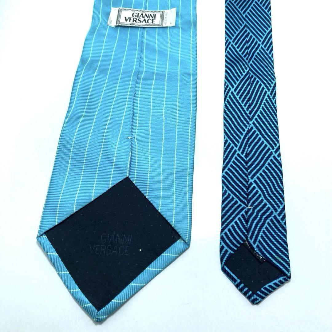 【美品】GIANNI VERSACE 総柄 ターコイズブルー