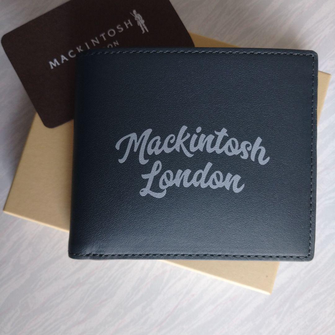 ●マッキントッシュ　ロンドン　二つ折り　財布　グリーン&ブルー系