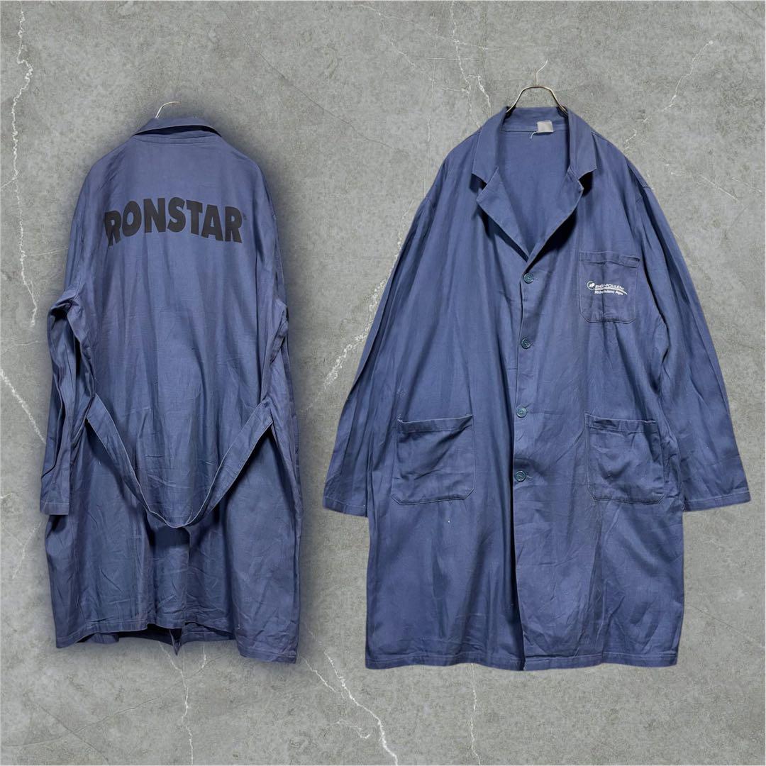 90s French ヴィンテージWork Atelier LOGO Coat