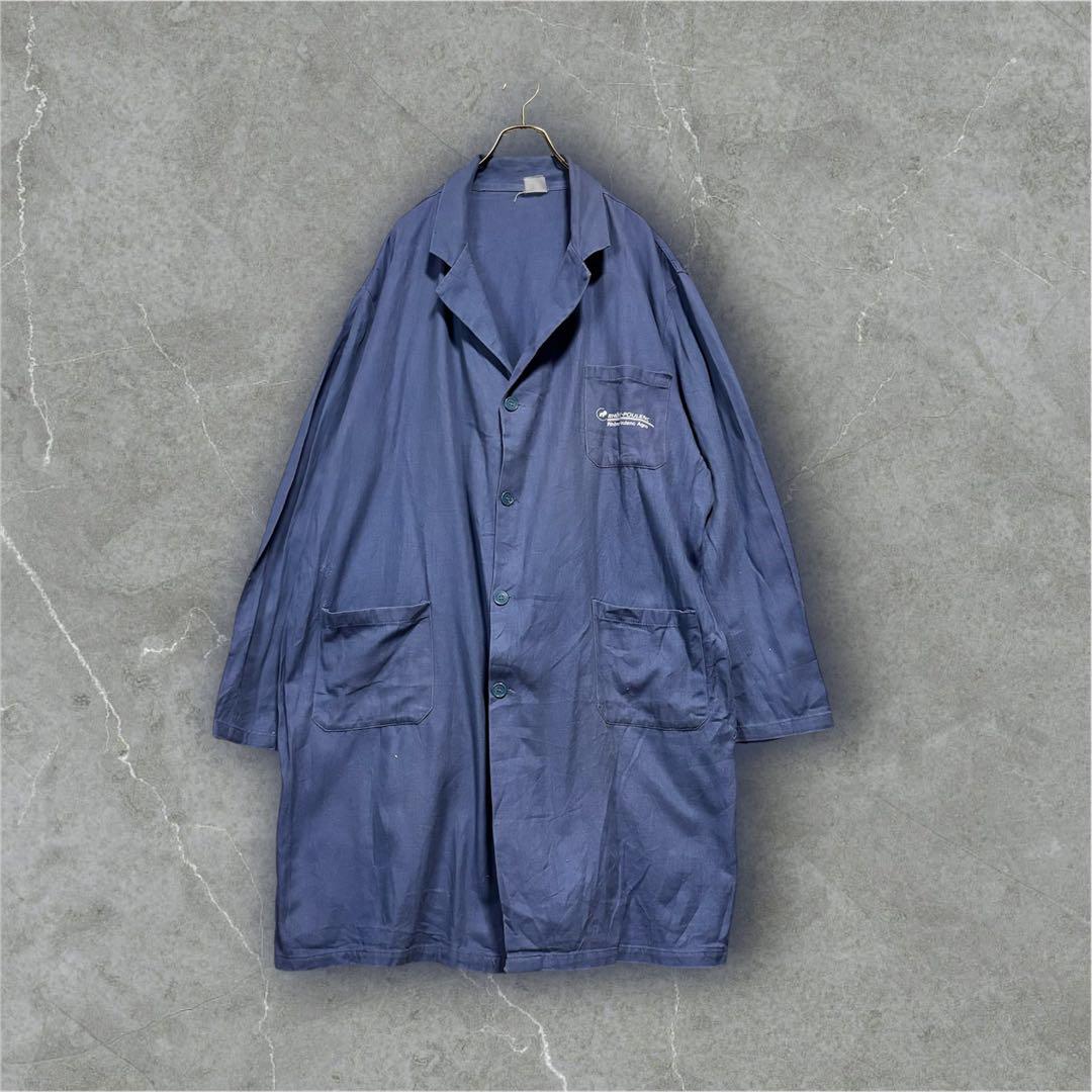 90s French ヴィンテージWork Atelier LOGO Coat