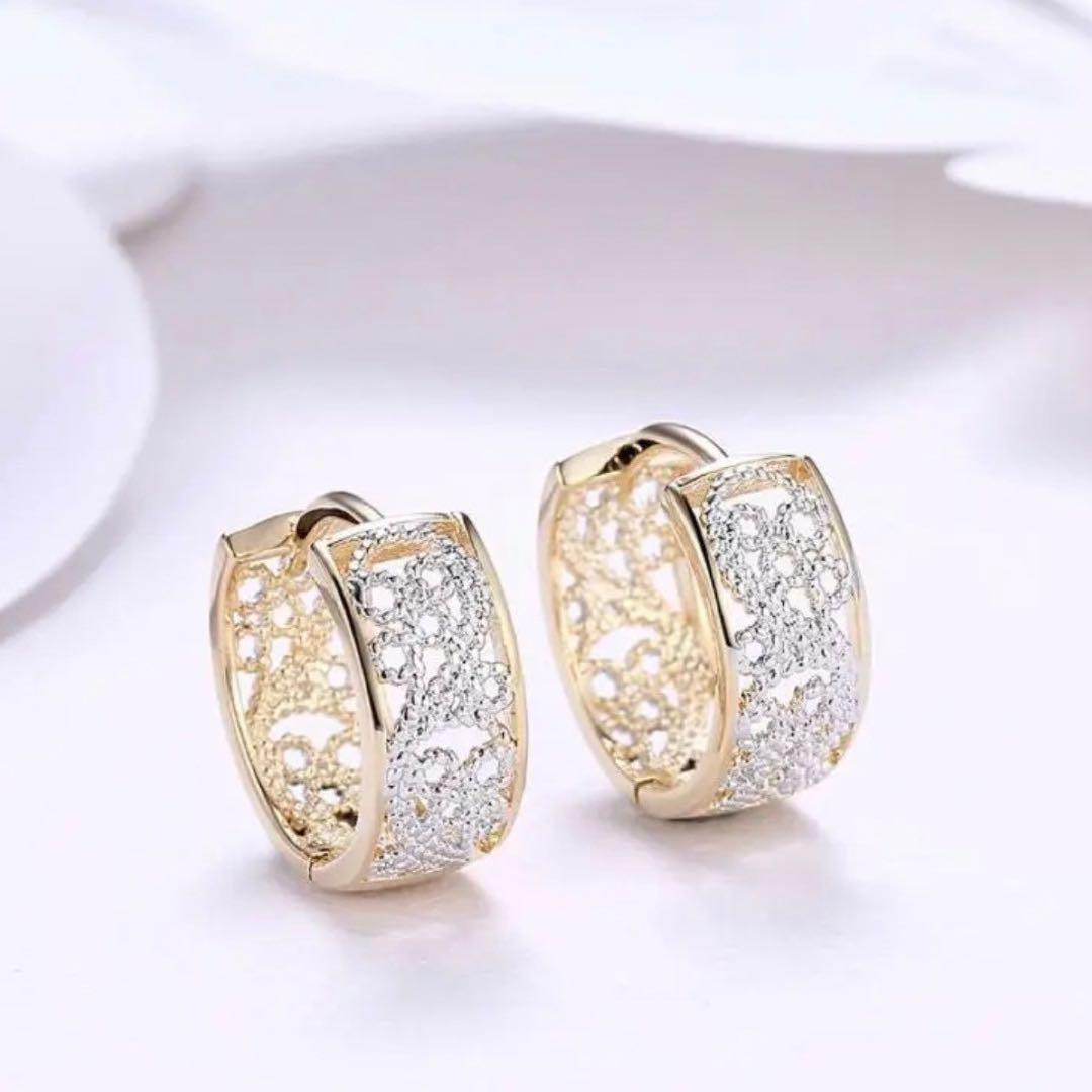 ハワイアンピアス　アクセサリー　フープピアス　レディース　ゴールド　シルバー