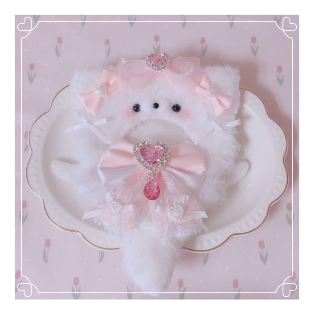 ぬいぐるみ 服 10cm にじぱぺっと ねこ 紫 むらさき 369