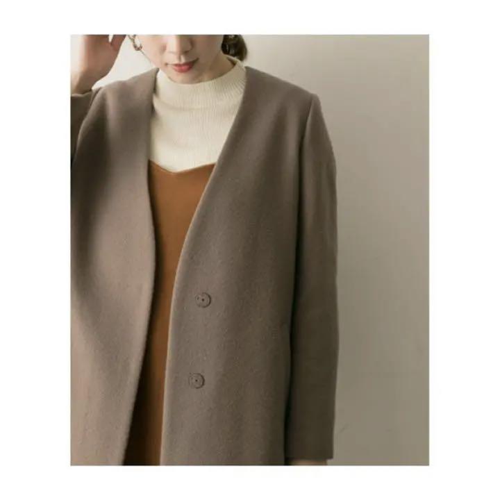 URBAN RESEARCH ベーシックVネックコート ブラウン 38