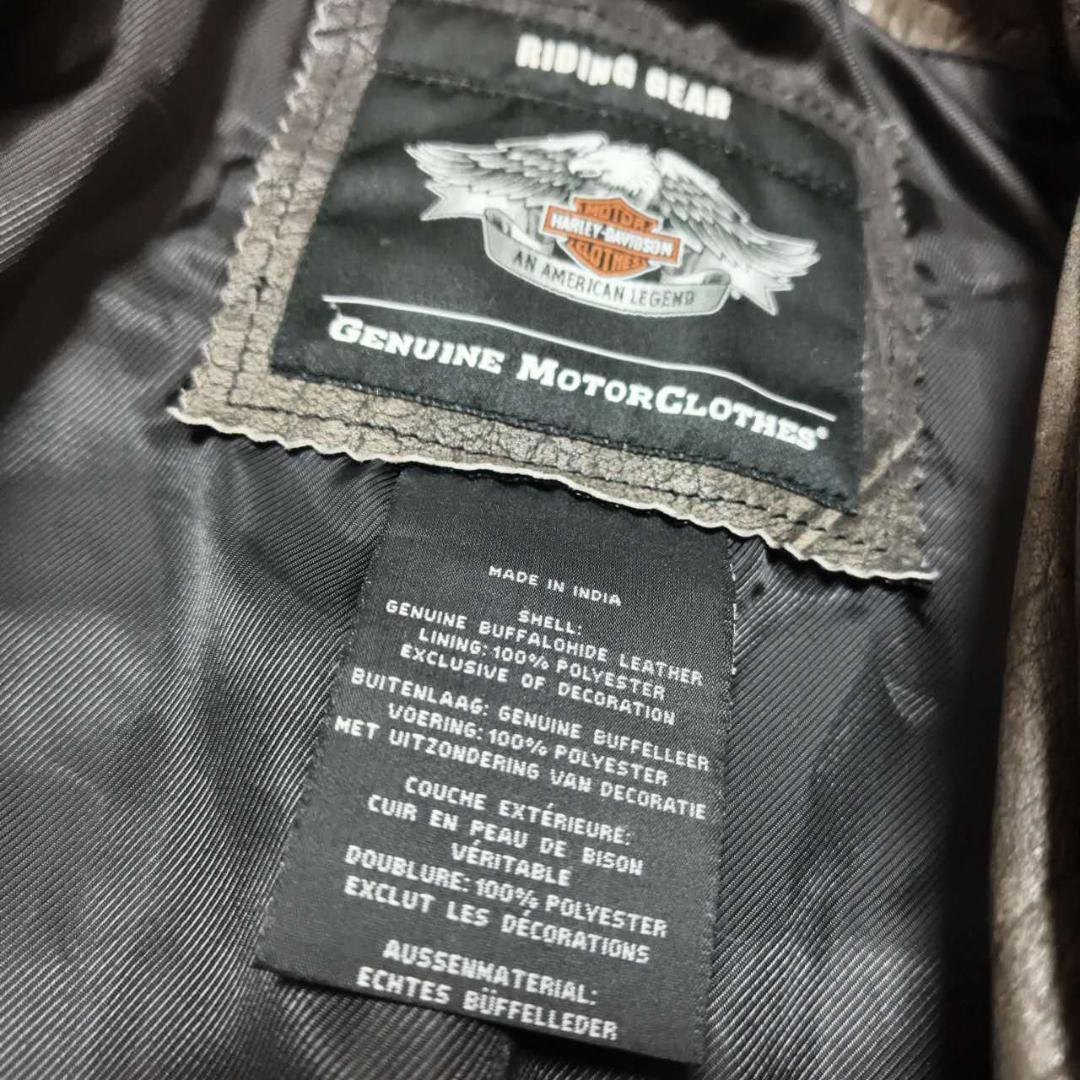 Harley-Davidson ブラウンレザーライダースジャケット