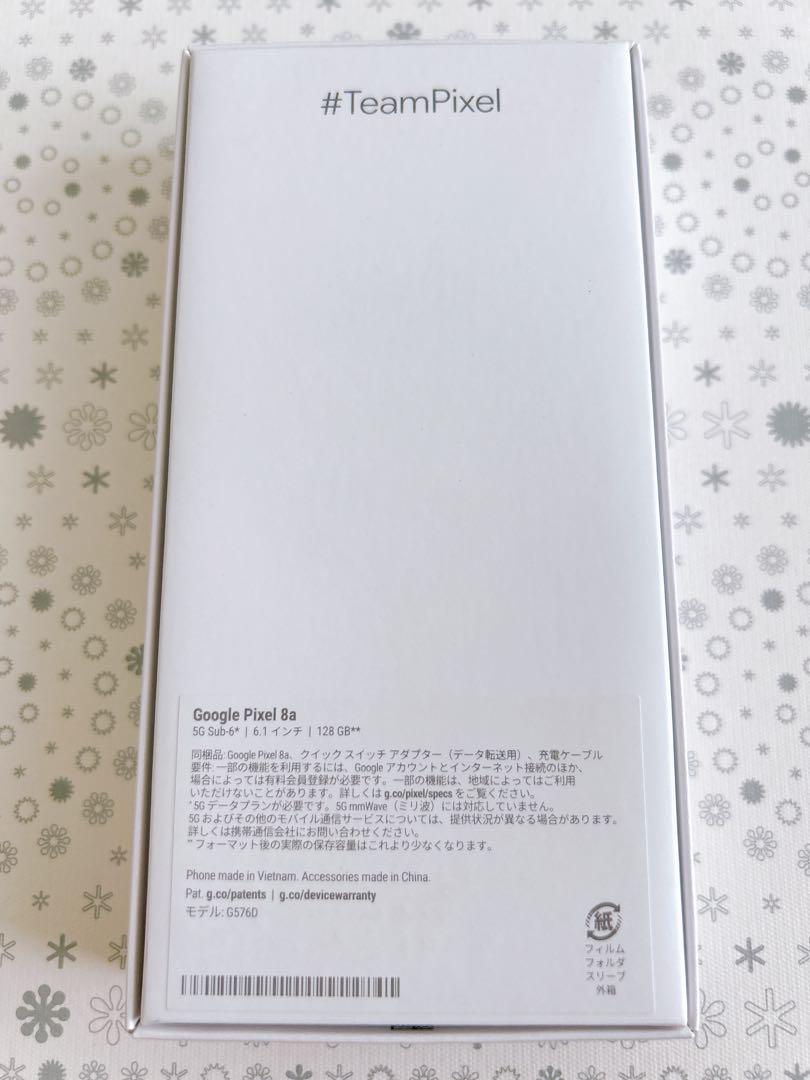 [新品・未使用] Google Pixel 8a ブラック Obsidian