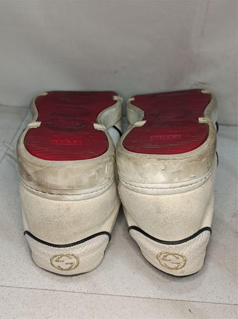 八5367【GUCCI】ローカットスニーカー　サイズ 8 　25.5㎝
