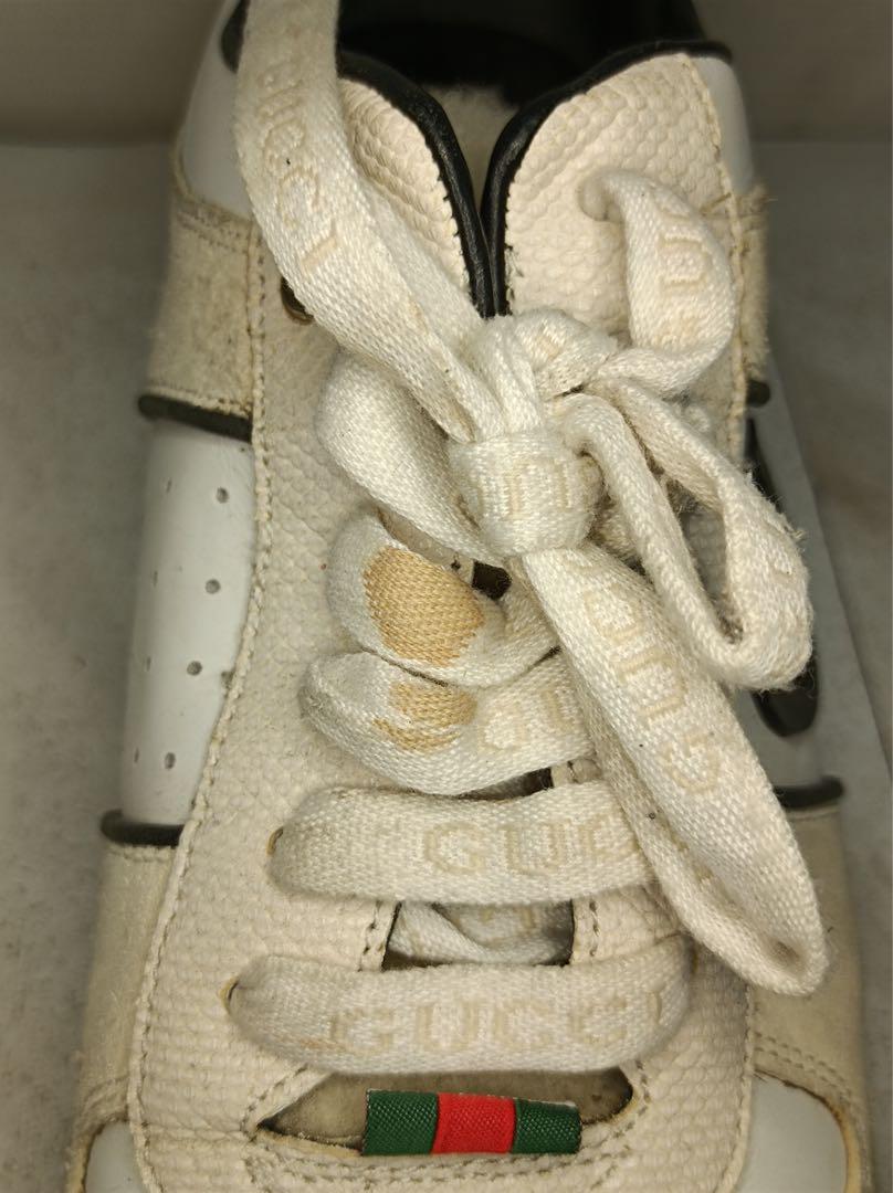 八5367【GUCCI】ローカットスニーカー　サイズ 8 　25.5㎝