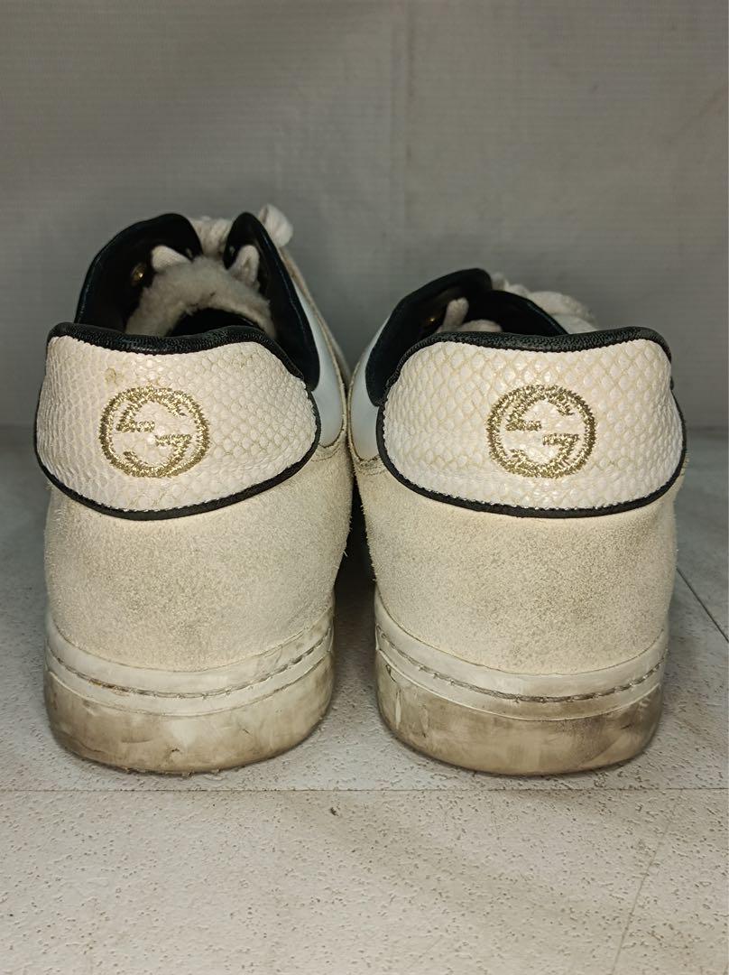 八5367【GUCCI】ローカットスニーカー　サイズ 8 　25.5㎝