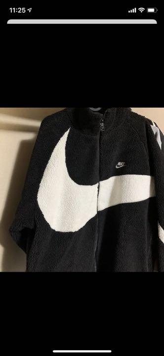 NIKE ボアジャケット 初期カラー 黒×白 Lサイズ sler.com.br