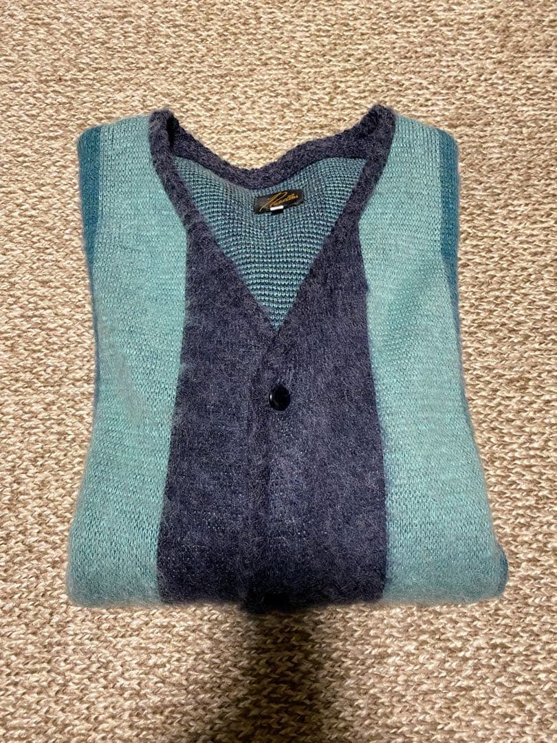 ★最高好配色‼️レア★ニードルス ストライプ モヘアカーディガン L ★最高好配色‼️レア★ニードルス ストライプ モヘアカーディガン L