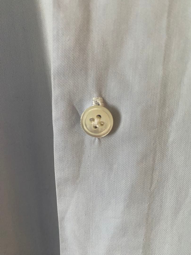 ピッチリーロ　シャツ　ＢＤ　クレリック　サックス×白　３７　スミズーラ