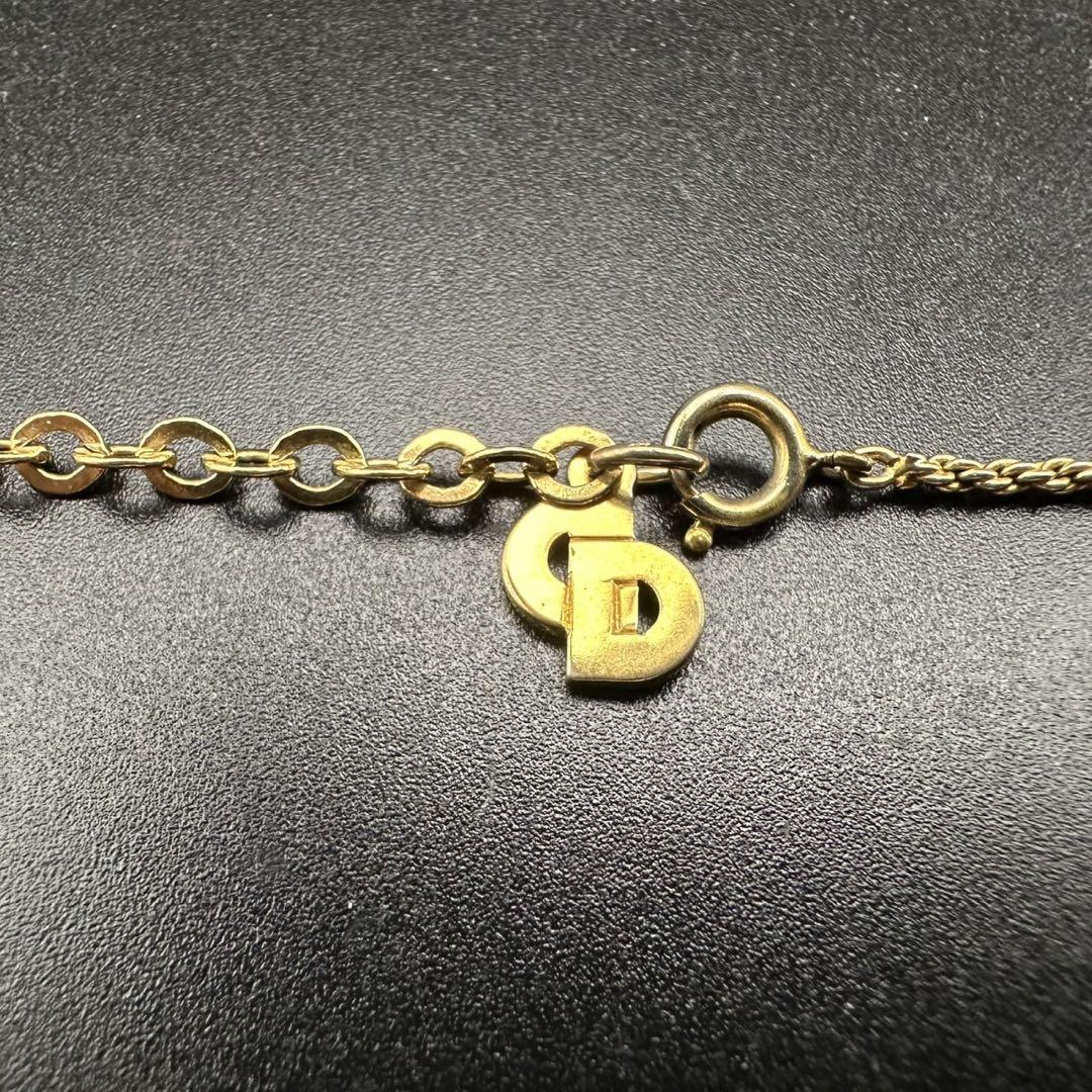 人気✨　Dior　ネックレス　CD ロゴ　ラインストーン　希少　刻印　900 人気✨ Dior ネックレス CD ロゴ ラインストーン 希少 刻印 900