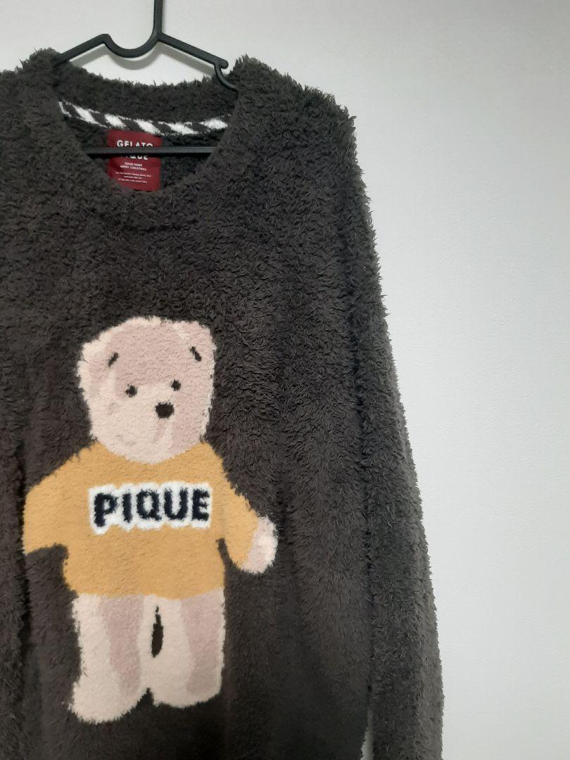 ✨極美品✨　ジェラートピケ　ルームウェア　ビックロゴ　ブラウン　L