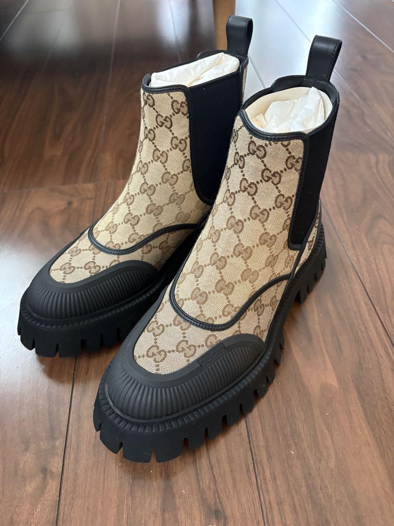 Gucci GGパターン サイドゴアブーツ