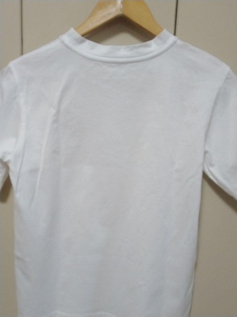 セブンテン　刺繍Tシャツ　ホワイト　ベージュ　S