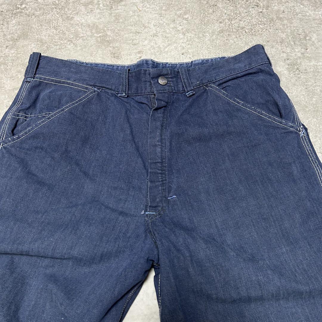 当社の 60s Sears パンツ トリプルステッチ ALDESジップ デニムペインター パンツ