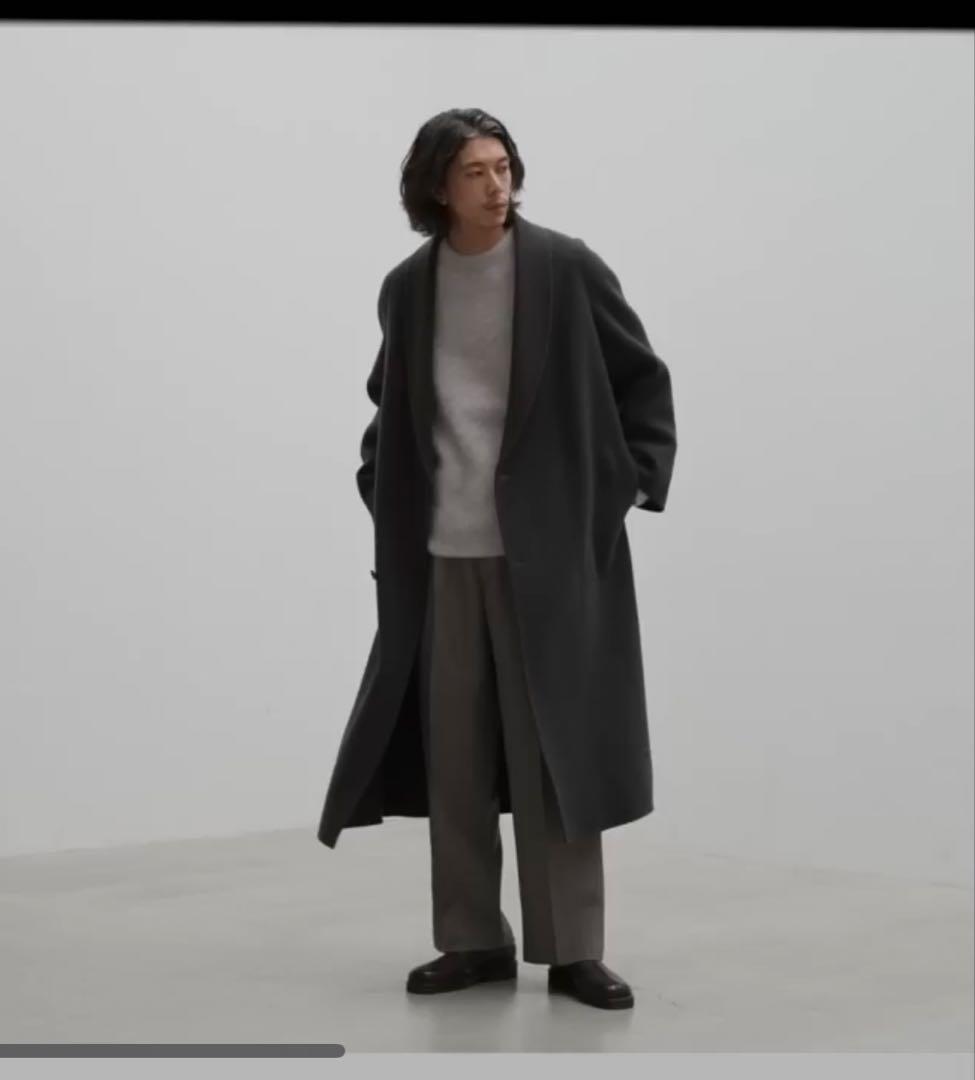 【LIDNM】SHAWL COLLAR CAPE COAT size L