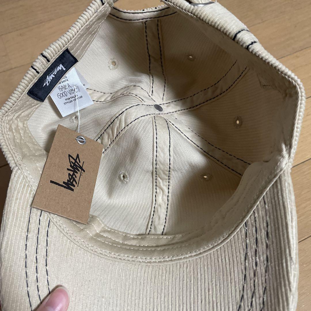 帽子 STUSSY LP SS LINK STITCH STRAPBACK CREAM