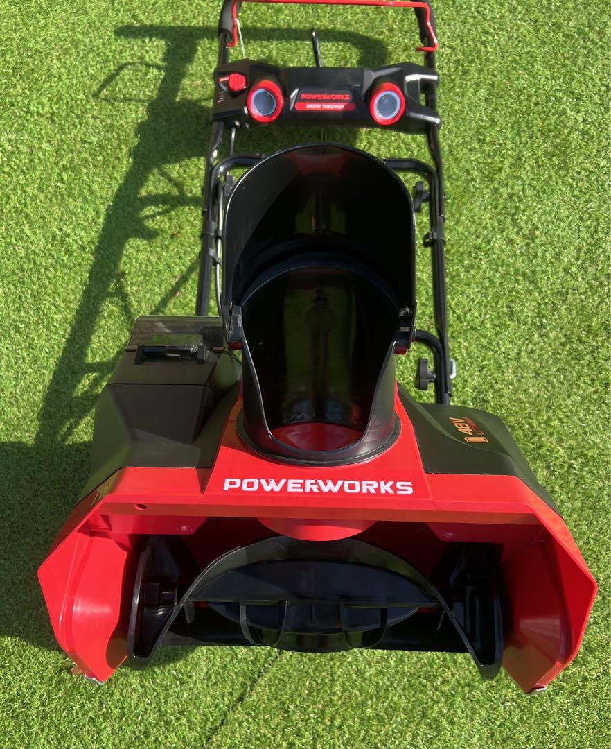 美品ハイガー産業POWERWORKS SN-E402 電動除雪機　バッテリー2個