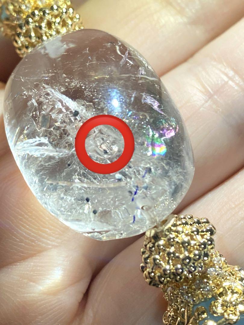 水入り水晶 虹有り 高品質 アクアマリン さ浄化 邪気払い 幸運