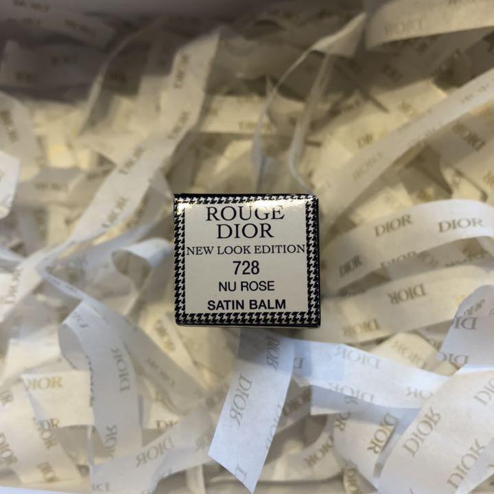 dior ルージュ ディオール 728 ニュ ローズ サテン 口紅 千鳥柄 限定
