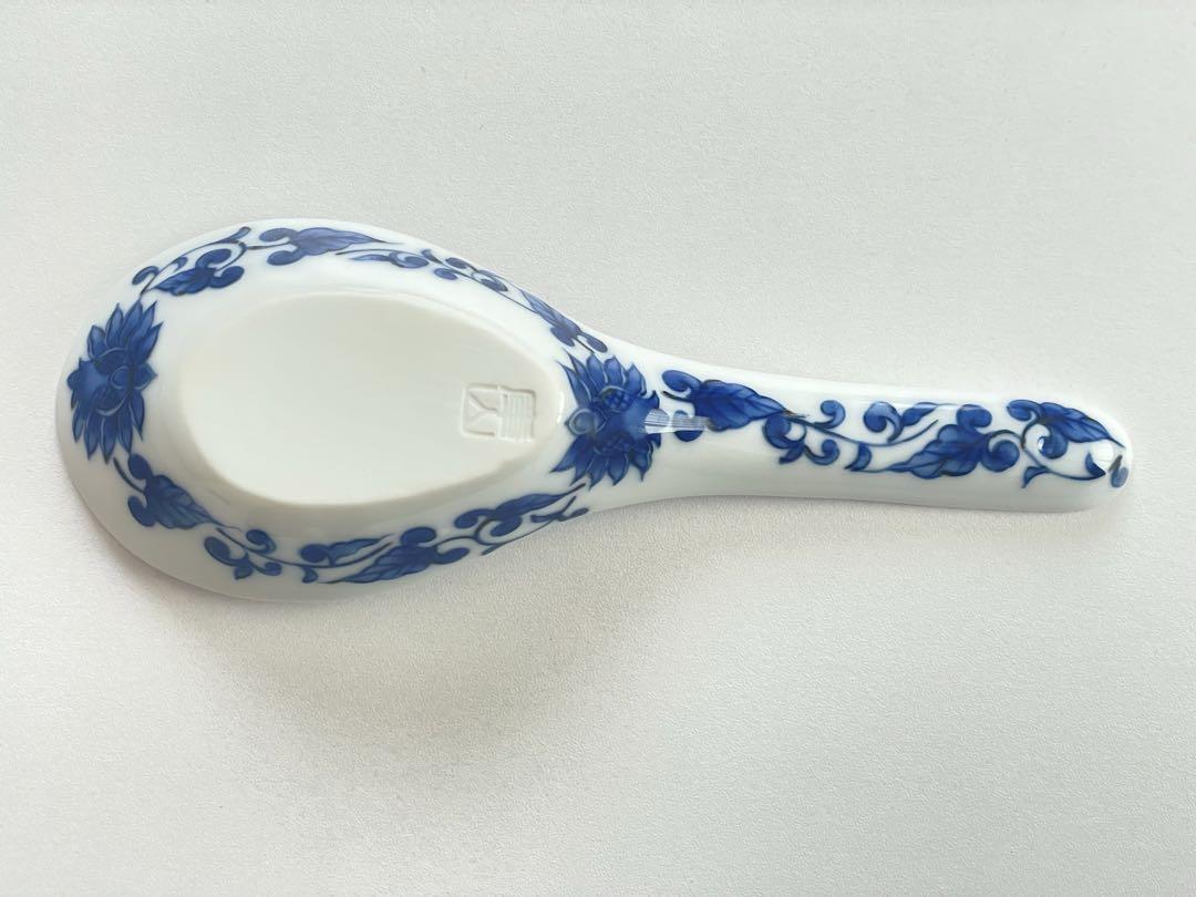 ガラスティーセット
 15未使用保管品前畑陶器庫山窯龍(青)受皿付レンゲ揃Cipangu17c生産終了
