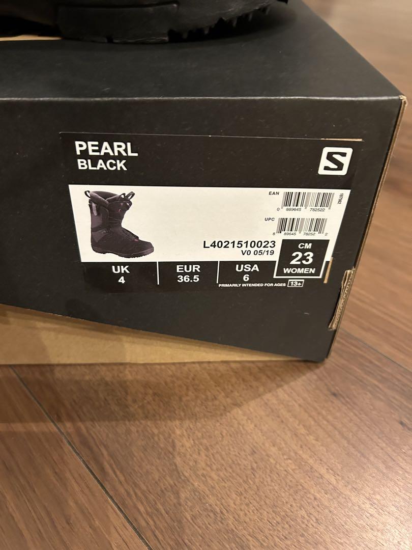 美品 Salomon PEARL スノーボードブーツ 黒 23.0 レディース