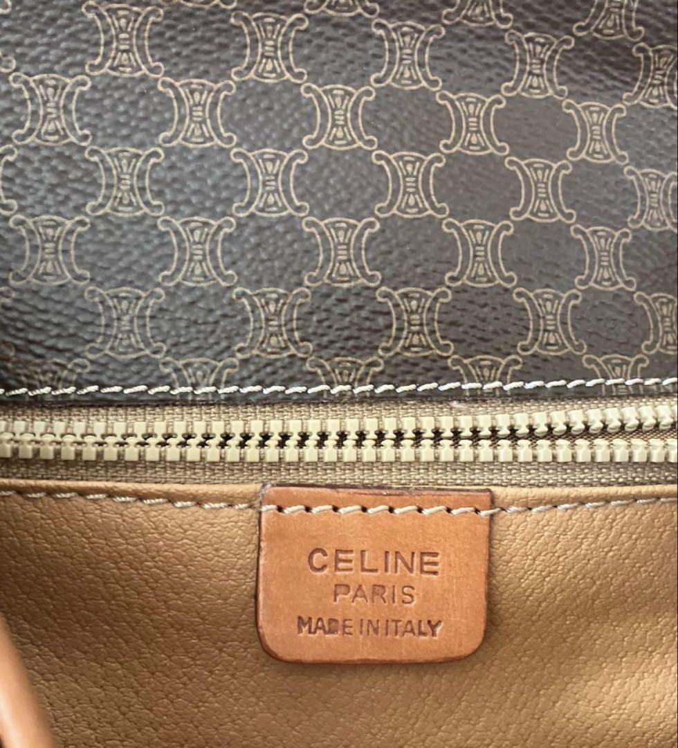 CELINEセリーヌ マカダム柄 ショルダーバッグ トリオンフ ゴールド金具