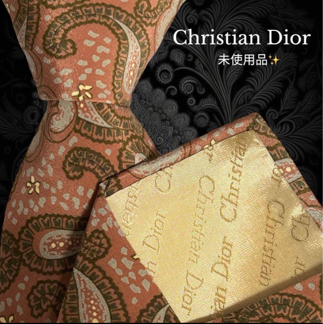 Christian Dior 淡いピンク系 ボタニカル柄 ペイズリー柄