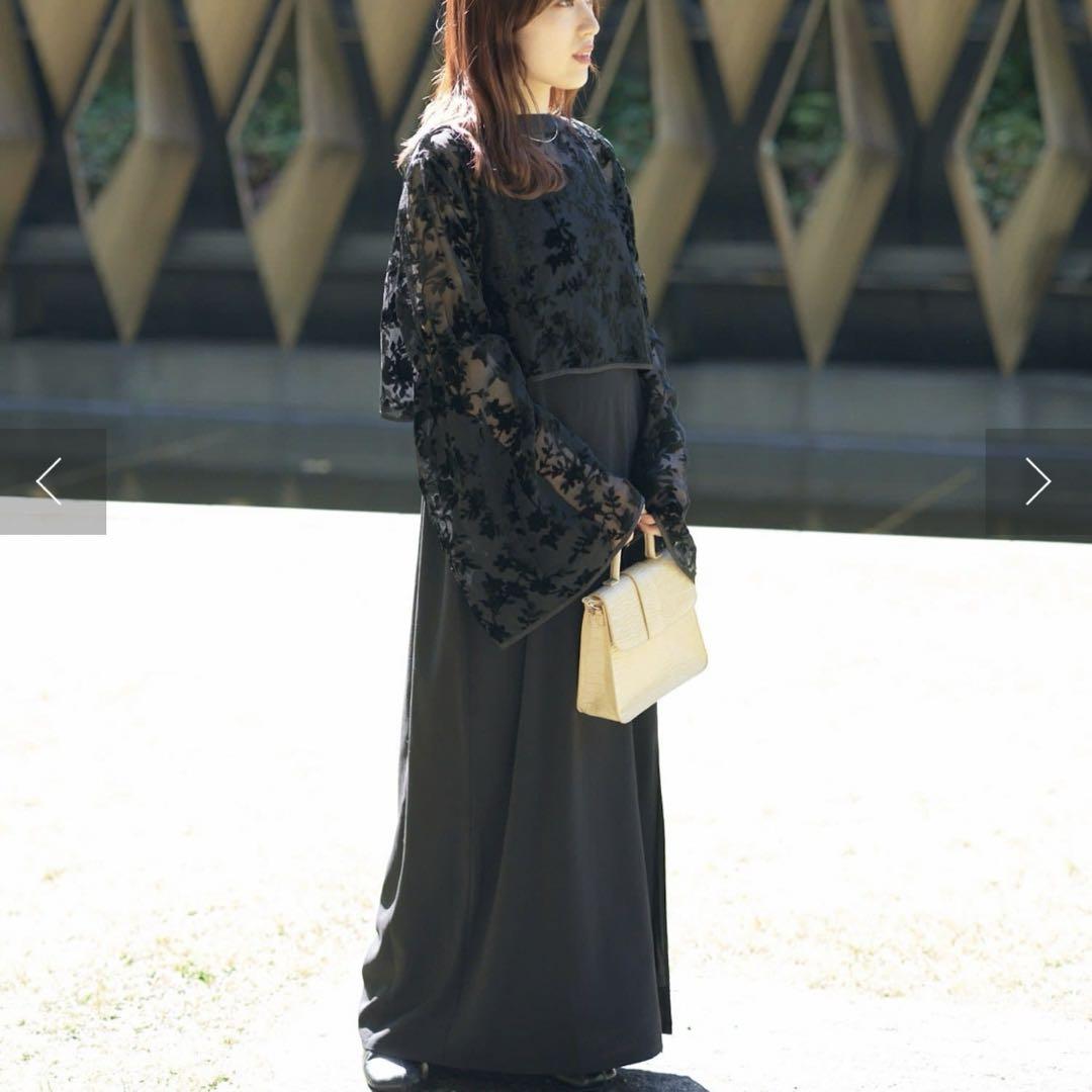 極美品 パーティ ドレス ワンピース  ボレロ付き キャミワンピース  ベロア