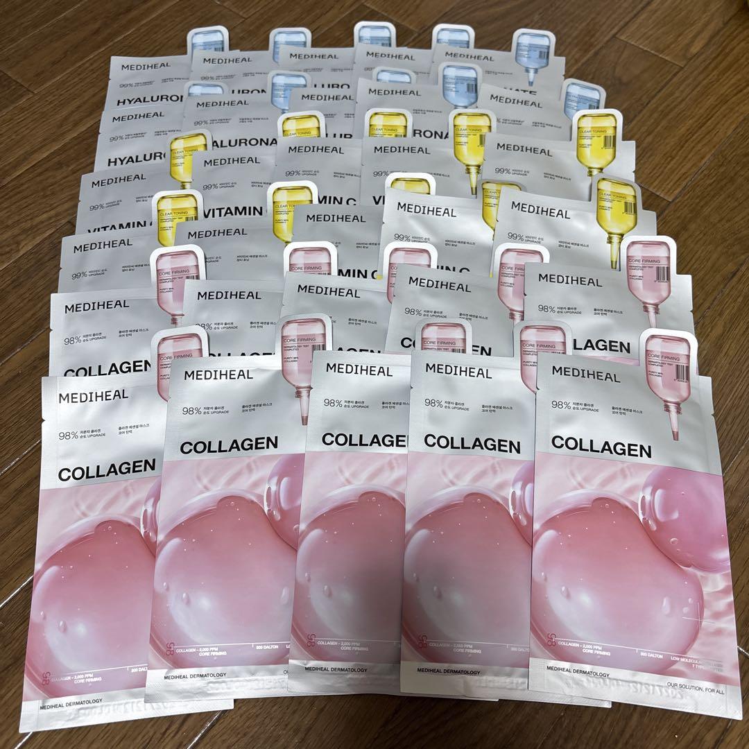 MEDIHEAL 3種 ヒアルロン酸＆コラーゲン＆ビタミンC 30枚　新品