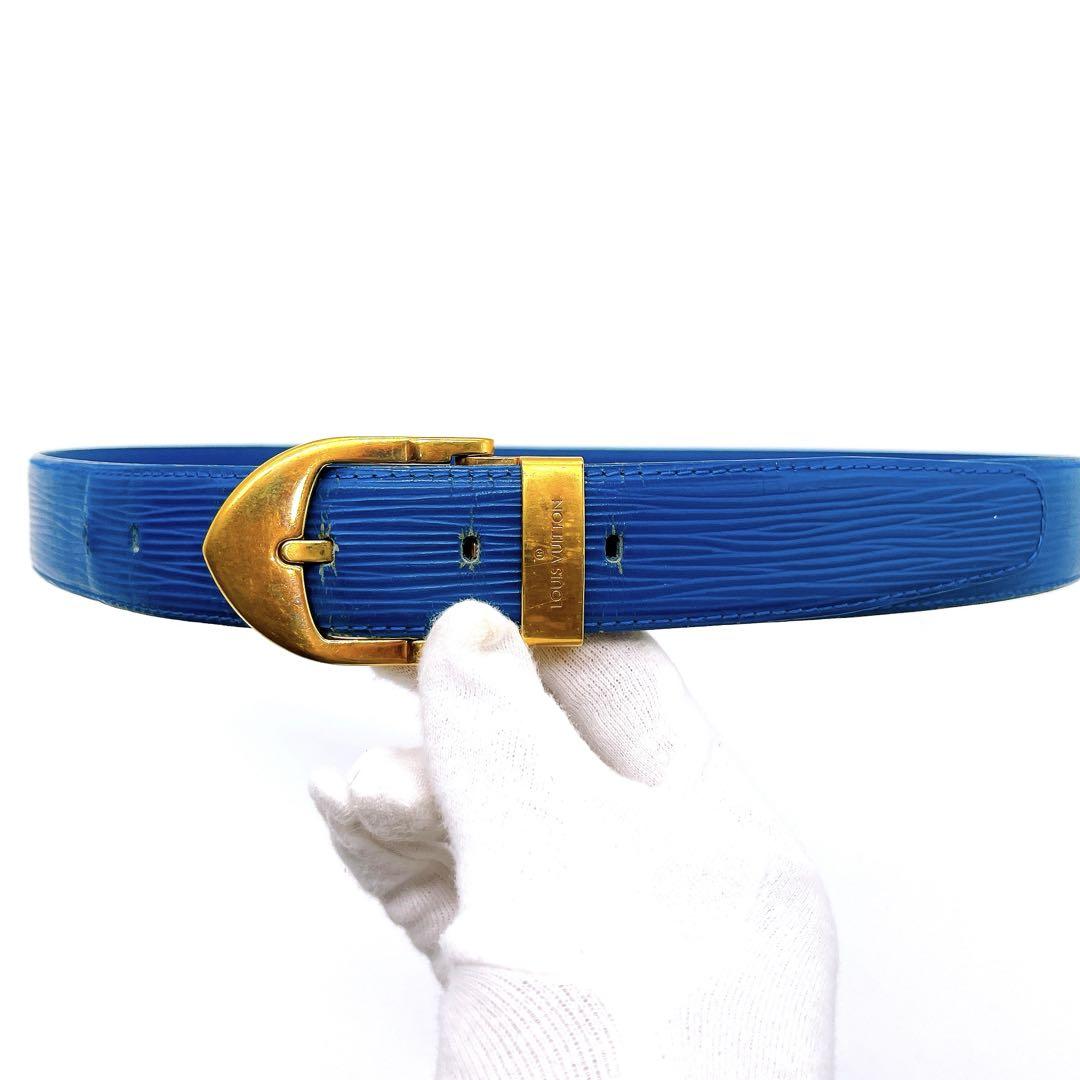美品　LOUIS VUITTON トレドブルー　サンチュール 全長約100cm