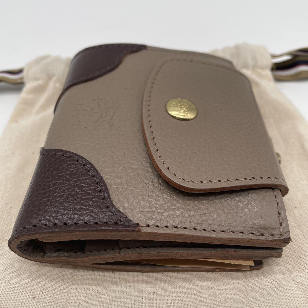 極美品✨ IL BISONTE 二つ折り財布 ウォレット がま口 バイ